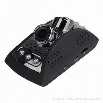Dual lens car video recorder, automobile high screen night view